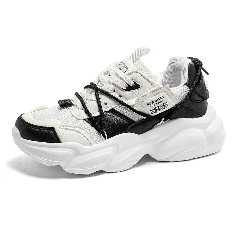 INS Hot Sales Chunky Sneakers Women Thick Sole Jogging Sports Shoes Men Mesh Breathable Platform Dads Shoes Male Walking Shoes