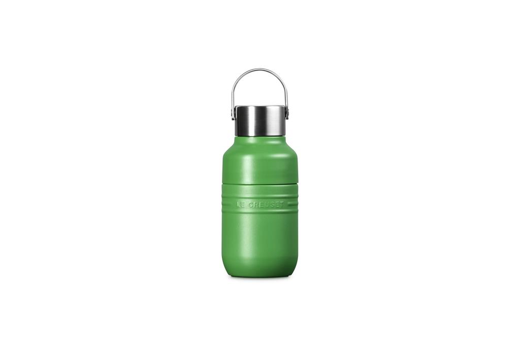 LE CREUSET Stainless Steel Water Bamboo Vacuum Insulated Bottle, 250ml, Green,
