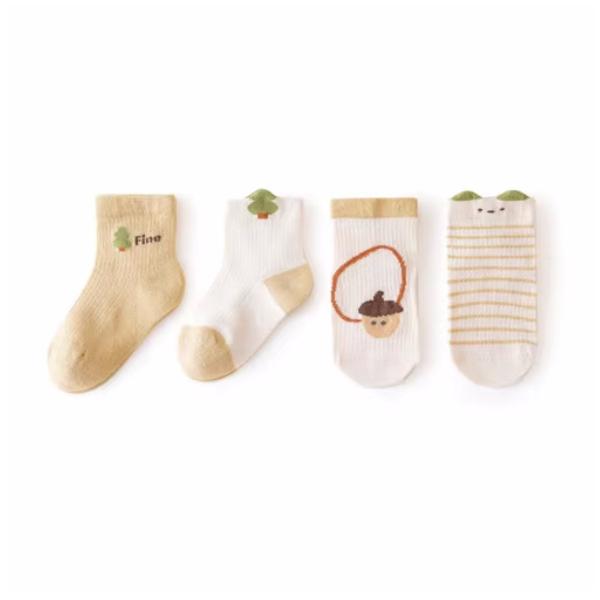 4 perechi/set 0-5 ani pentru bebeluși, fete, băieți, șosete din plasă de bumbac, moale, pentru copii, șosete subțiri de vară pentru copii mici, pentru fete și băieți