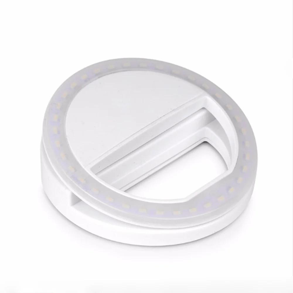 Mobile Phone Light Clip Selfie Fill Light LED Auto Flash Beauty Lens Round Portable Selfie Flashlight Photography Makeup Mirror