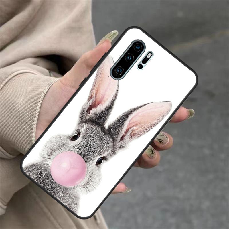 Cute Bunny Rabbit Case For Huawei Nova 3i 7i 8i 11i Y60 Y70 Y90 Y61 Y91 10 9 SE 11 Pro P20 P40 P30 Lite Cover