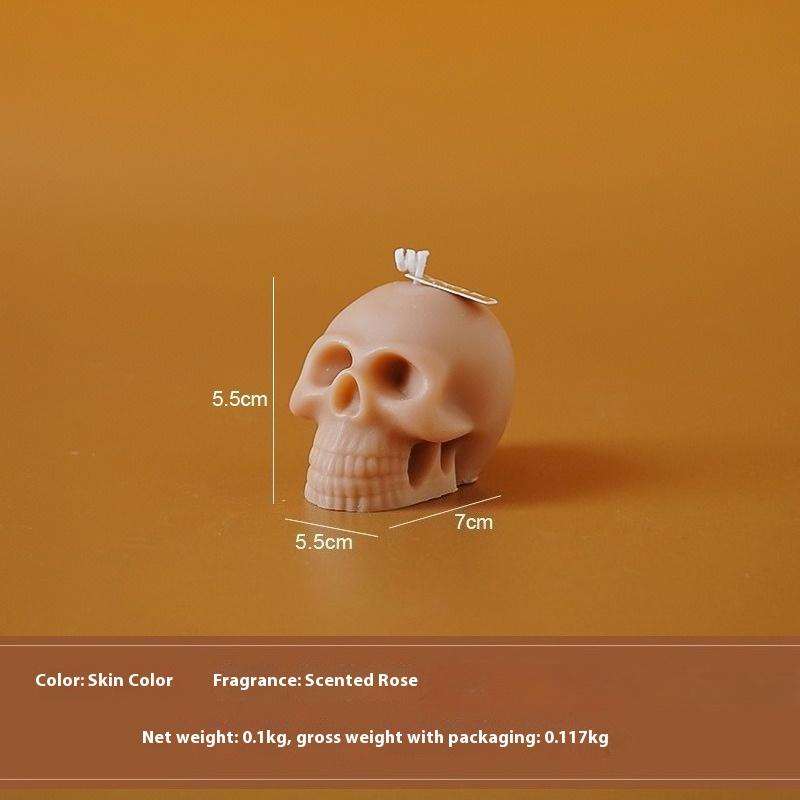 Halloween Scented Candle Gift Handmade Skull Pumpkin Shape Fragrance Ornament