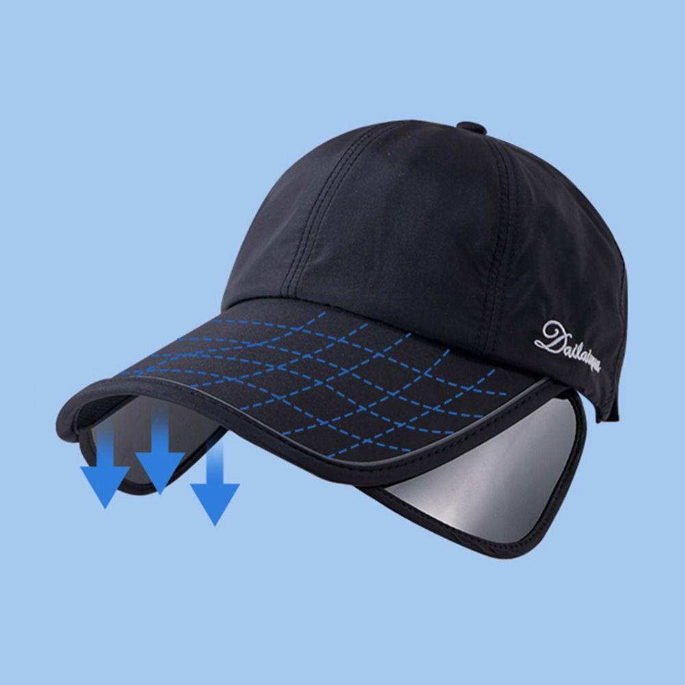 Adjustable Visor Sunscreen Baseball Hat Quick Dry Sports Cap Casual Retractable Sun Hat Beach