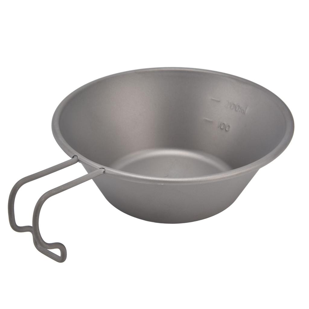 Ultralight Camping Cookware Outdoor Camping Picnic Bowl Cup with Folding Handle for Hiking