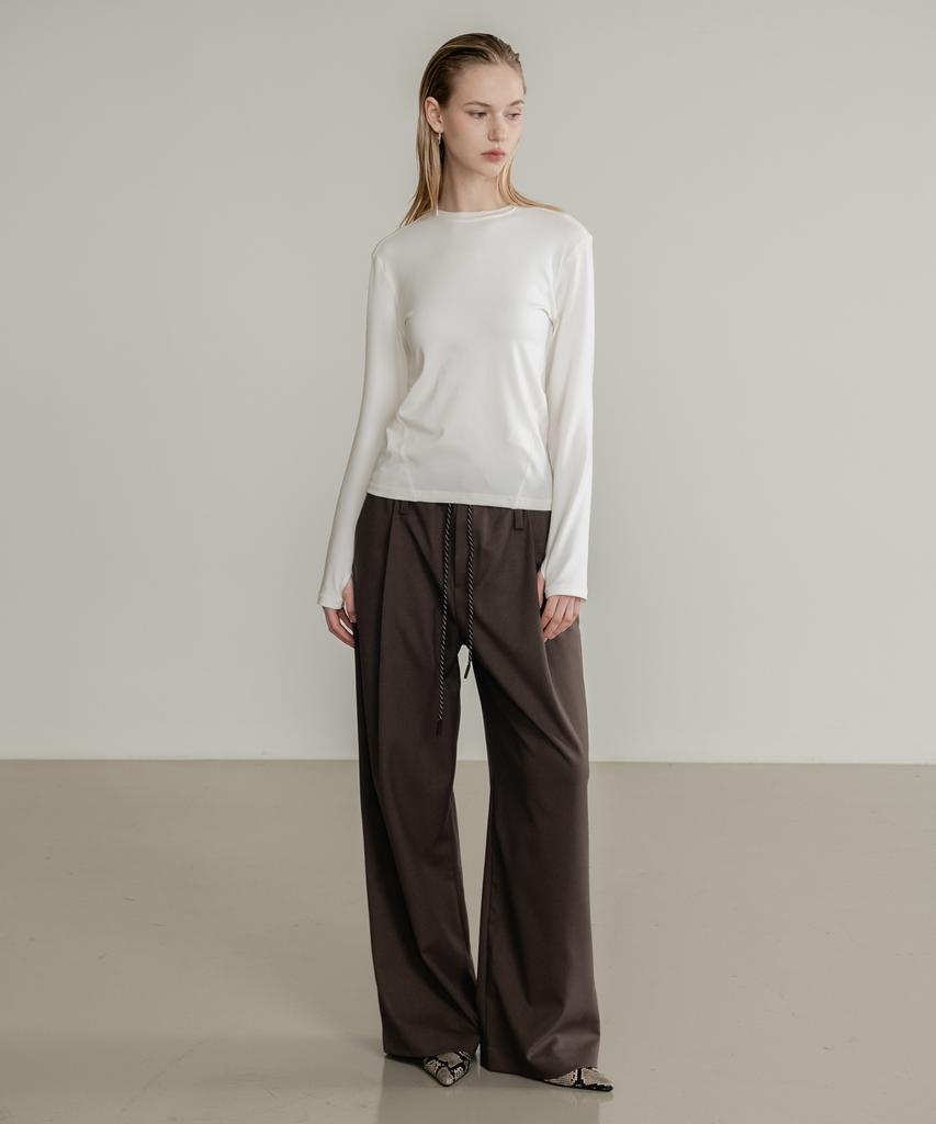 SSIN AND LEE (W) Active Long Sleeve Jersey Top Ivory