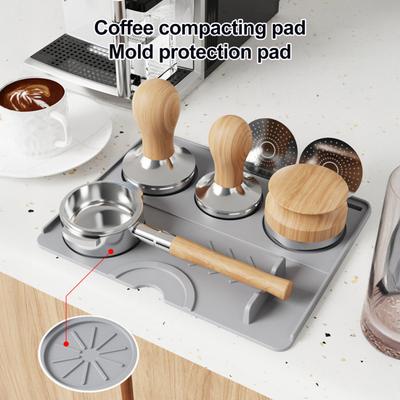 Tampovací podložka na espresso Protiskluzová silikonová podložka pod tamper Tepelně odolná tampovací stanice na kávu pro domácí baristy