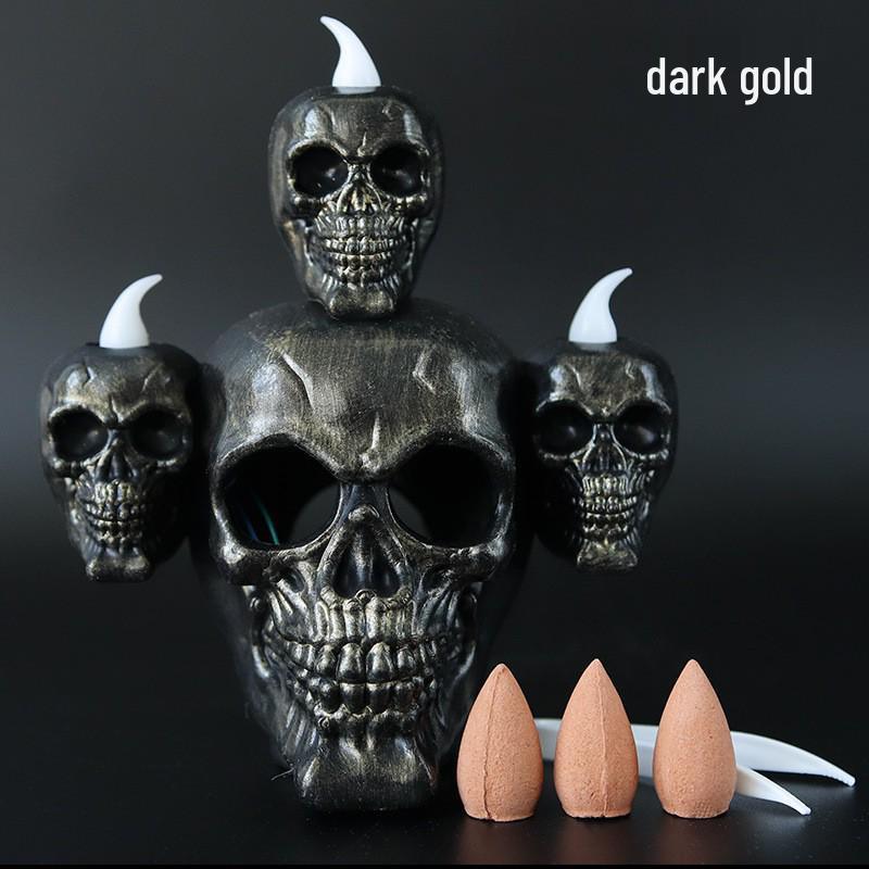 Sandalwood Smoke Skull Pumpkin Lantern – Halloween Haunted House Decoration Night Light