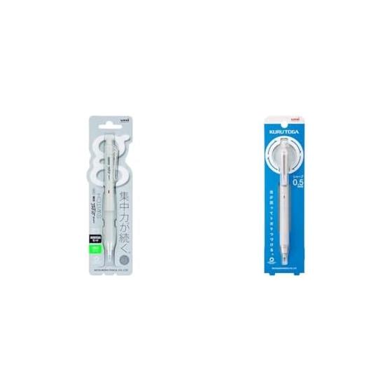 Mitsubishi Pencil Alpha Gel Switch 0.5 Gray M51009GG1P.23 + uni Mitsubishi Pencil Kuru Toga KS 0.5mm Light Gray M5KS1P.37