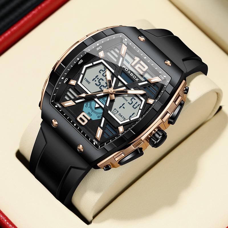 Square Chronograph Wrist Watches For Men New Original Luxury Men s Electronic Watch Military Waterproof Quartz Men Watch