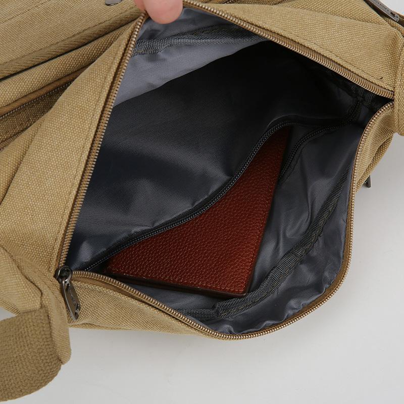 Men's High Quality Canvas Shoulder Bag – Fashion Crossbody Tote for Casual Outings Travel & Office