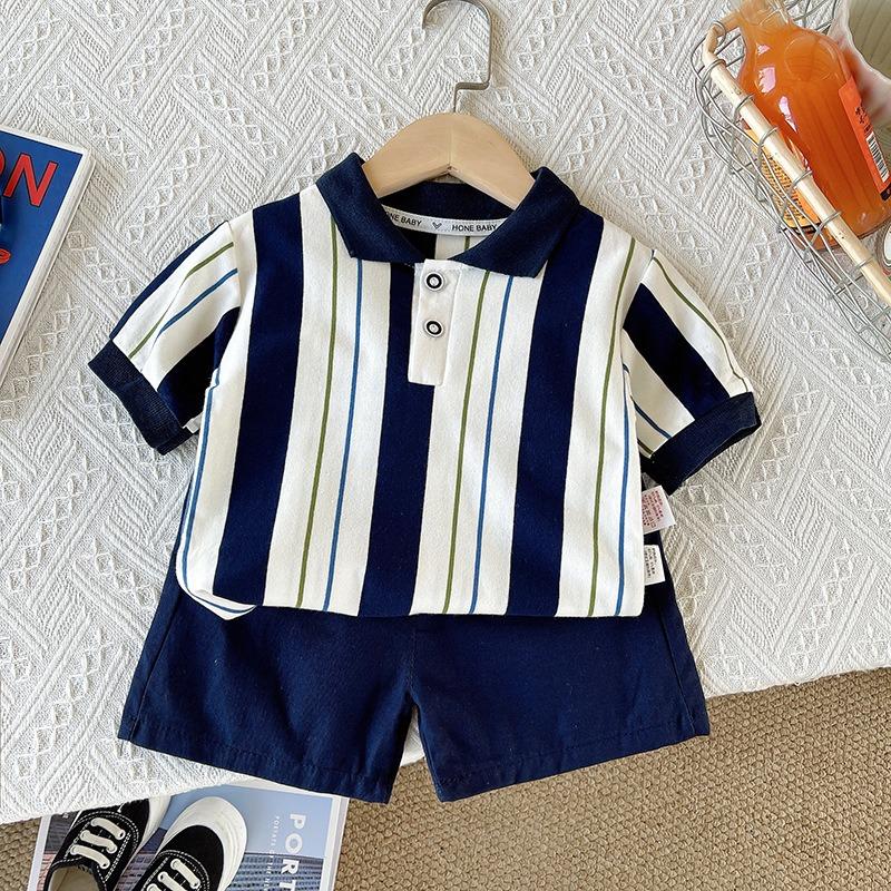 Kinderkleidung Mutter Kinderkleidung Kinder-Sets Jungen T-Shirt Shorts Sommer Kurzarm Mode Anzug