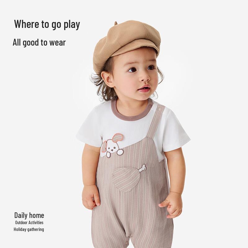 YEEHOO Baby Boys' Short Sleeve Romper