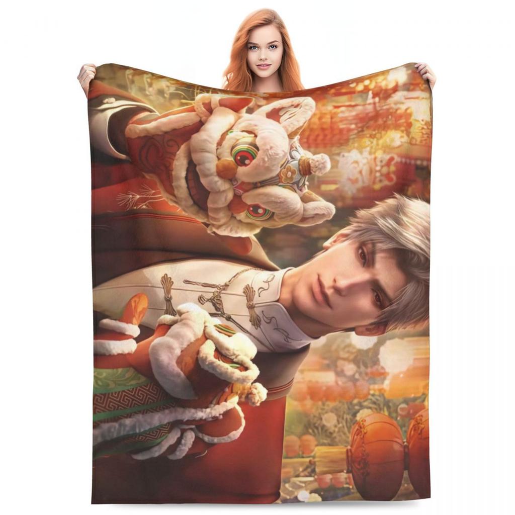 Sylus Love And Deepspace Super Soft Blanket Airplane Travel Plush Throw Blanket Funny Couch Chair Flannel Bedspread Bed Cover