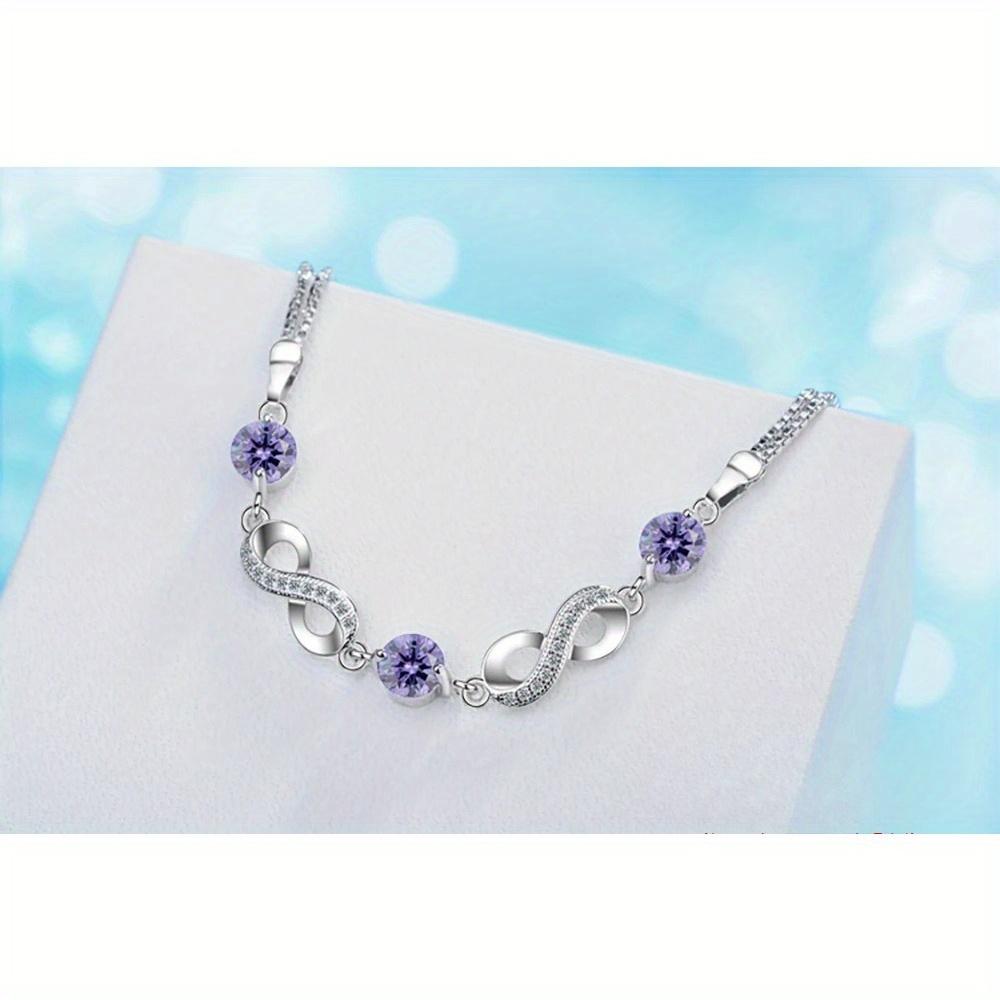 Amour Infini, Maillons de Chaîne Illimités, Bracelet Réglable pour Femme, Bijoux en Argent Luxueux