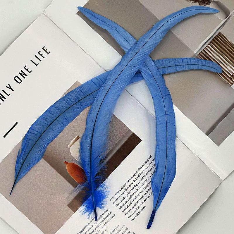 

50 ШТ. Петушиные перья 25-40СМ Натуральные перья для свадебных поделок DIY Ручная работа Вечеринка Карнавал Головной убор Декор 25-30cm озеро синий