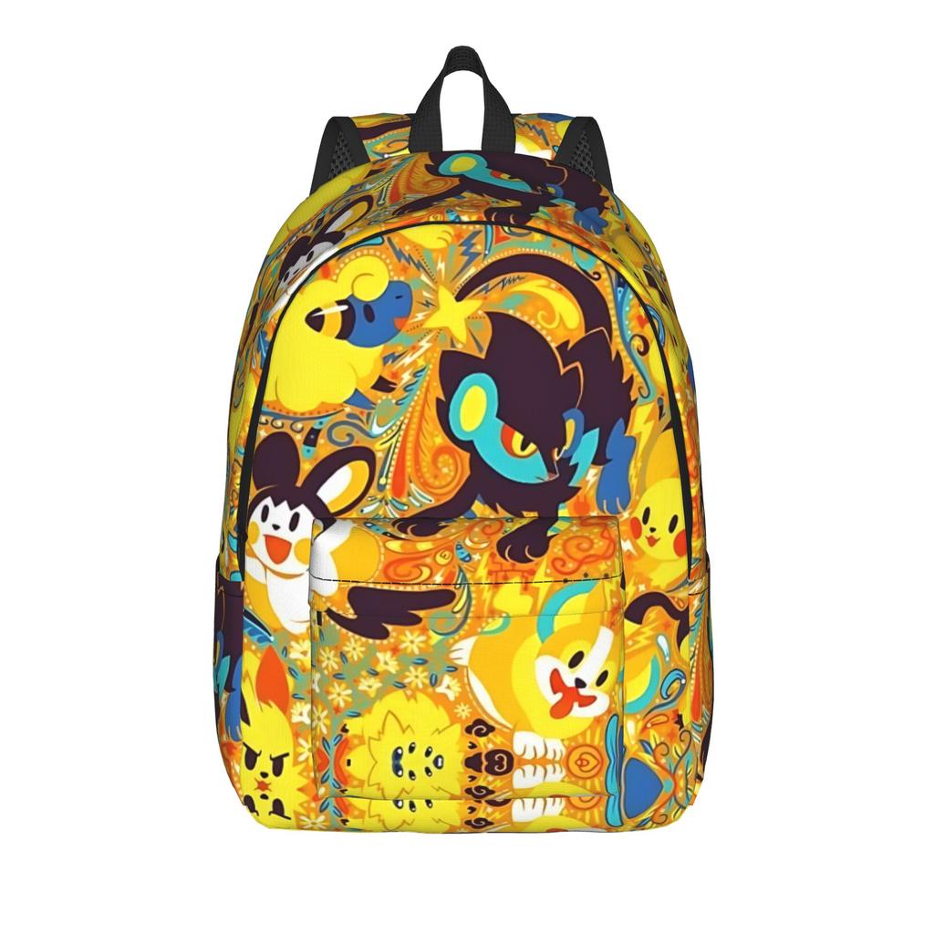 Fashion Cartoon Pokemon Theme Backpack Mochilas Cool Hiking Sturdy Shoulder Rucksack