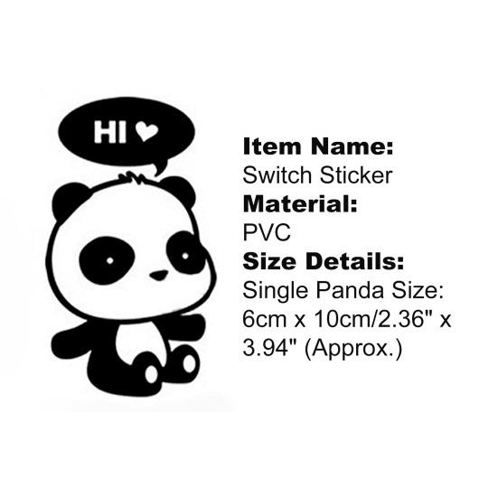 Animal Pattern Self-Adhesive Removable Panda Switch Sticker for Bedroom