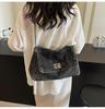 Retro casual denim bag women's 2024 new high-end chain shoulder bag large-capacity commuter tote bag