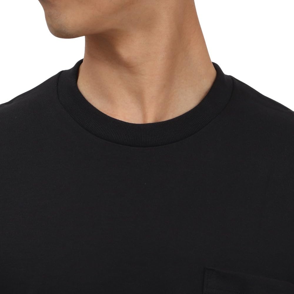 The North Face Short Sleeve Square Logo Pocket Size M T-Shirt, S/S Tee, Black,