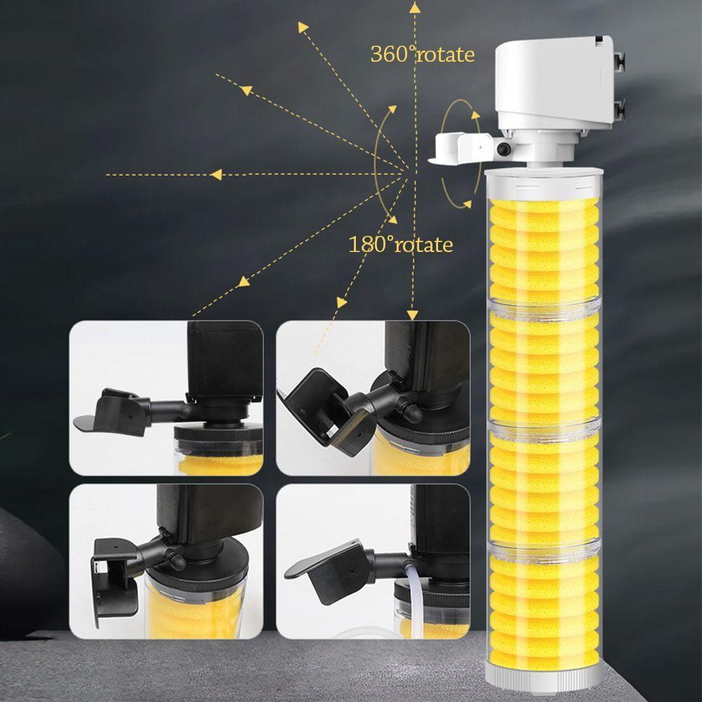 1Pcs Submersible Fish Tank Air Pump Built-In Fish Tank Filter Silent Aquarium Filter Pump  Aquarium