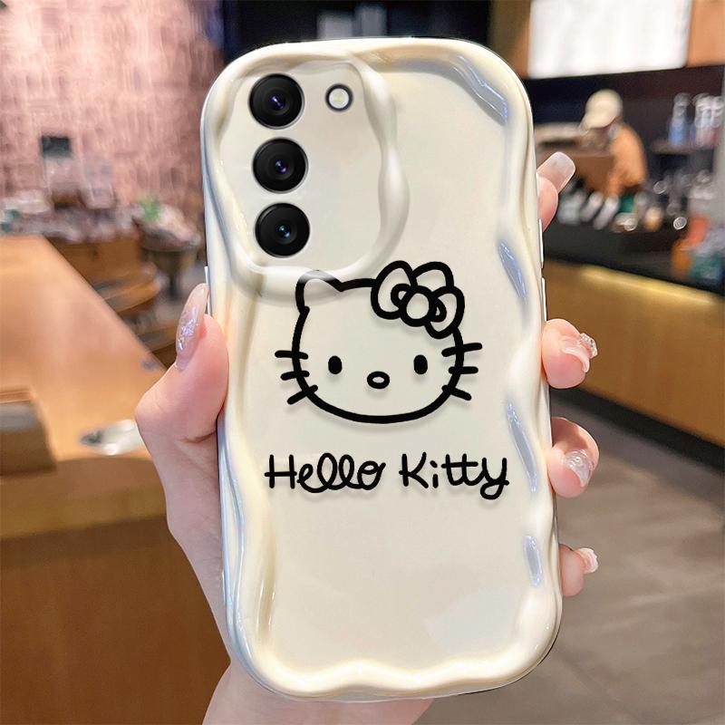 Hello Kitty Case for Samsung Galaxy S24 S23 S22 S21 Ultra Plus S20 FE A73 A72 A71 A55 A54 5G A53 A52 A51 4G A50S A50 Soft Cover