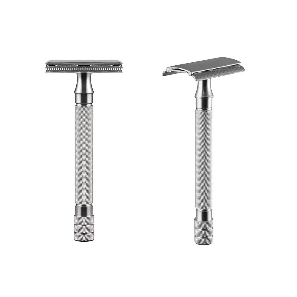 Double Edge Safety Razor for Men, with 10 Safety Razor Blades, Single Blade Razor, Reusable Travel Essentials Men Razor