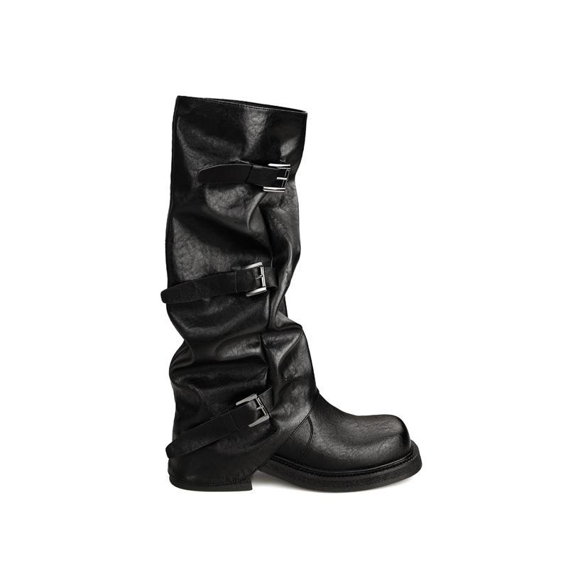 Thick Soled High Tube Women's 2026 Autumn Western Cowboy Knight Boots for Women