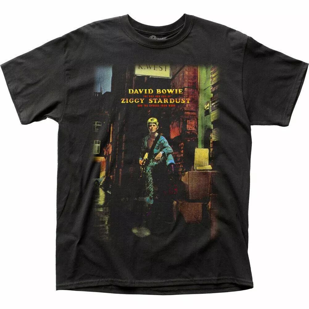 100% cotton TOPS UNISEX TEES MENS WOMENS Ziggy Plays Guitar T Shirt Mens Licensed Rock N Roll Band Tee Black