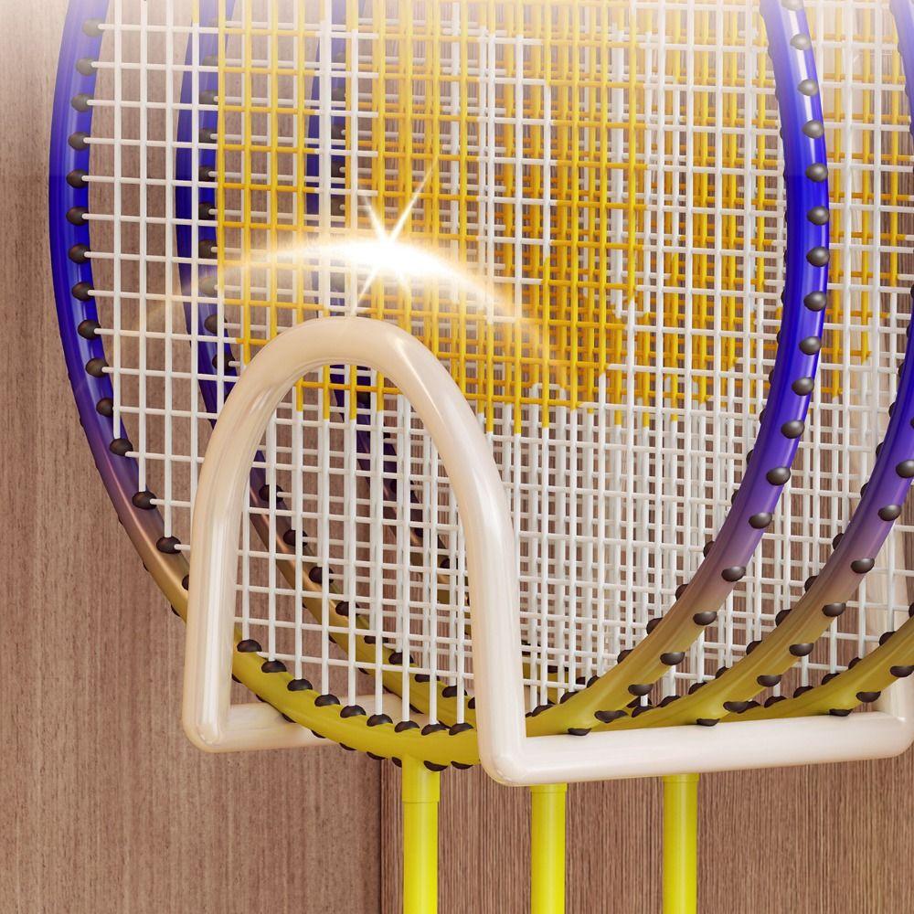 Punch Free Badminton Racket Rack Pickleball Rackets Wall Holder for Badminton/Tennis/Pickleball