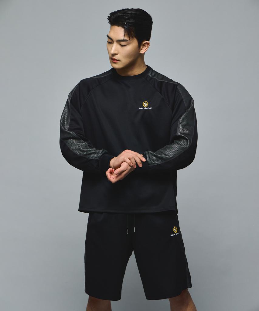 Mihag Ivy League Mesh Jersey Half Pants (Black)
