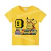 Pokemon Cotton TShirt Pikachu Cartoon Anime Tops Summer Breathable Toddler Kawaii Number Tee Baby Kids Birthday Clothes Gift