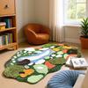 Grünes Moos 3D Weicher Flor Schlafzimmer Bodenteppich
