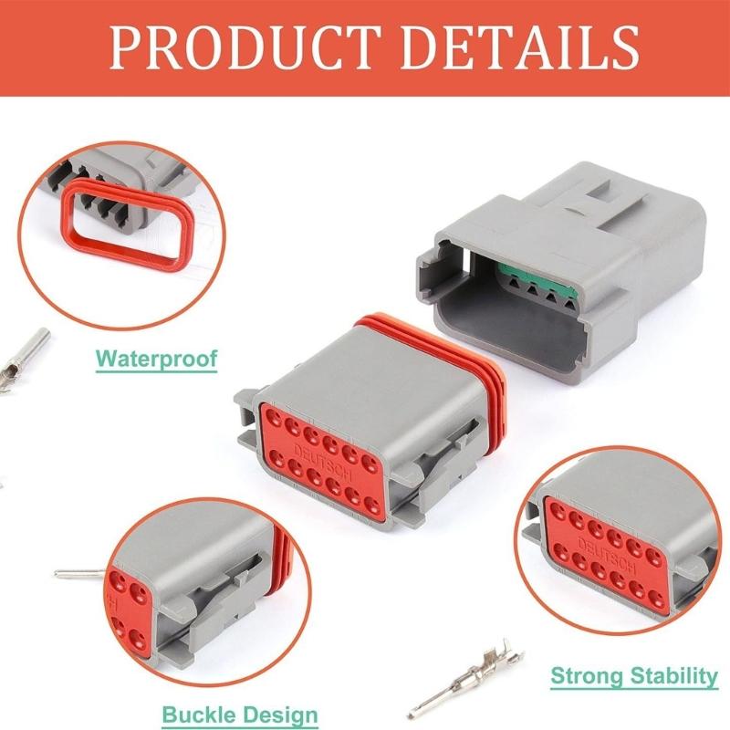 Deutscher Standard 2-Pin Automobilsteckverbinder Wasserdicht Vibrationsfest Elektrischer Stecker für Autos LKWs Marineanwendungen