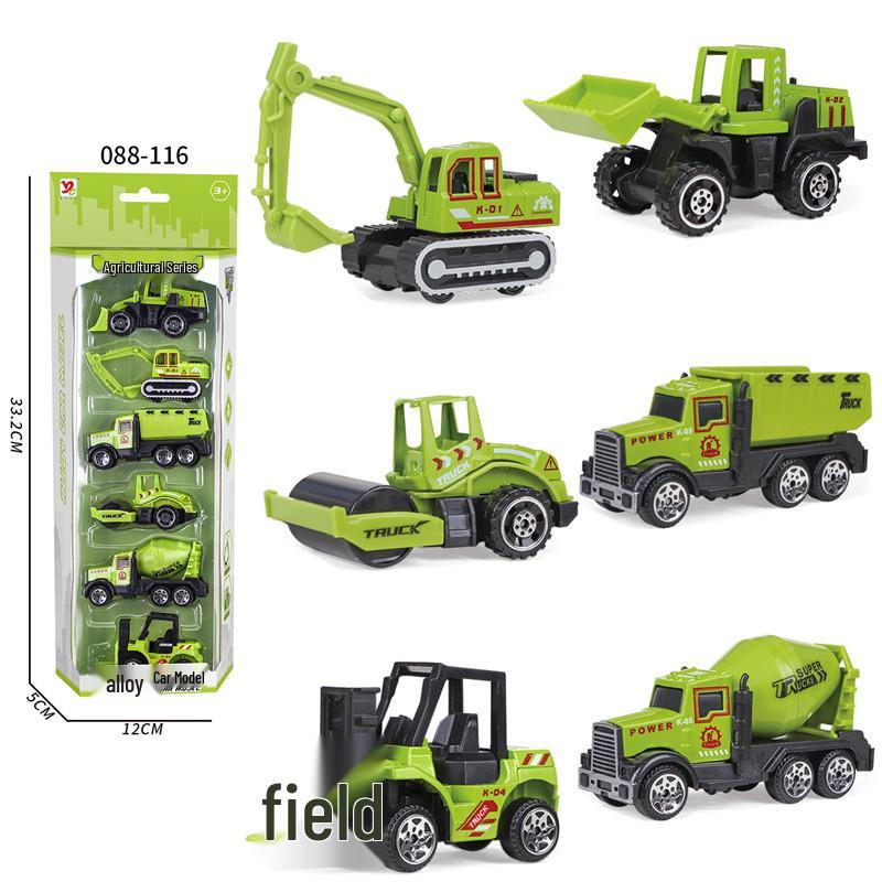 Children's Pull-Back Alloy Toy Car Set - School Bus Simulation Model