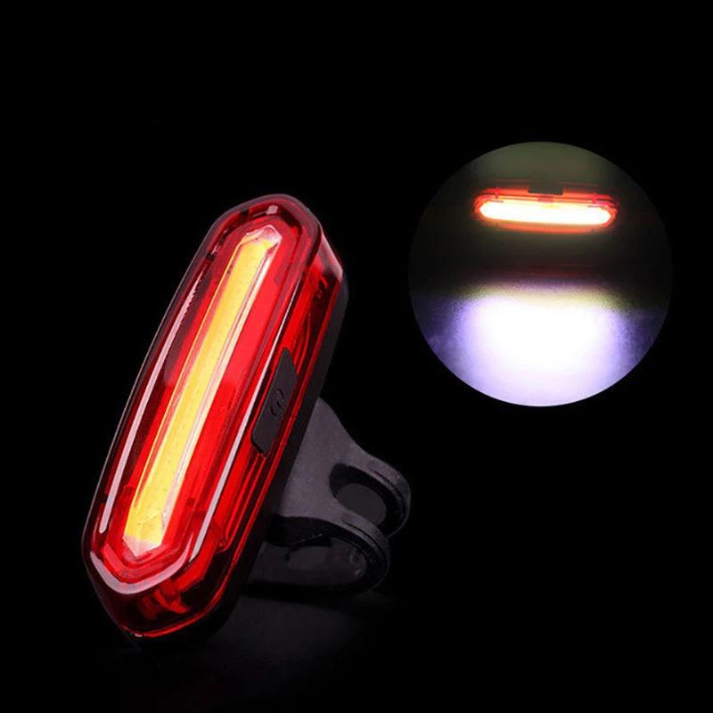 

USB Rechargeable High Brightness COB Taillights Mountain Bike Night Riding Warning Lights Safety Tail Lamp білий