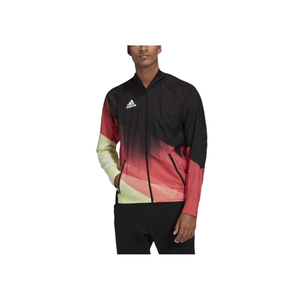 adidas Chaqueta Deportiva Casual Minimalista con Cremallera para Hombre Chaquetas Negra Roja GF0316