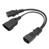 IEC320 C14 to IEC320 C13 and  Power Cord Professional Y Splitter Power Plug Cord 12.6in 10A