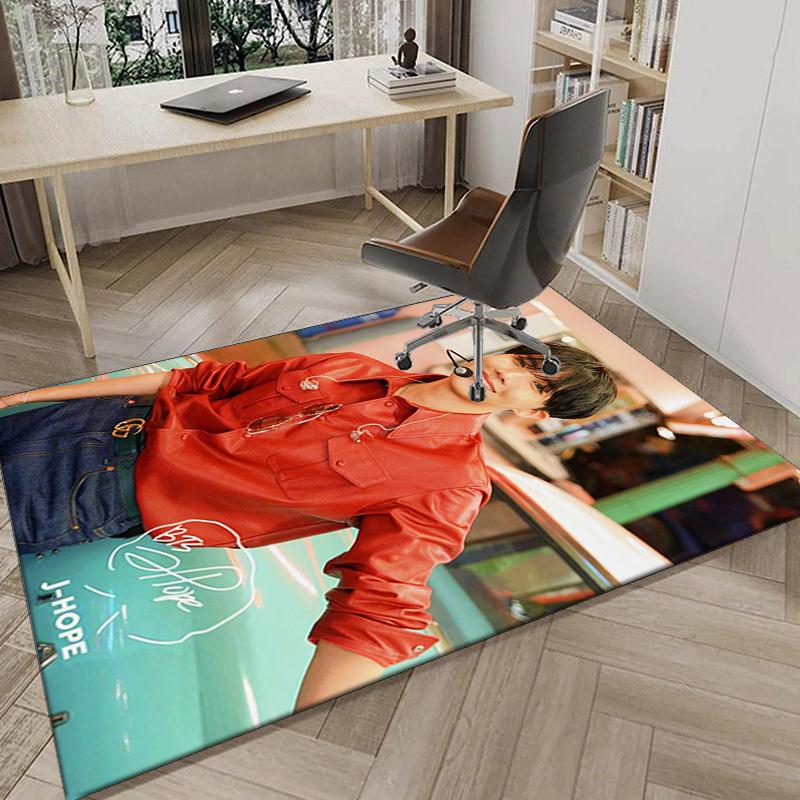 K-pop BT music group Carpet, Chair Rug,Rug for Office Bedroom living rooms, Doormat decor Fan Gift Christmas Gift