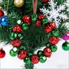 Festive Door And Window Ornament Christmas Tree Bell Pendant with Lanyard, Ring Hanging Decoration for Holiday Home Decor, Metal Multicolored