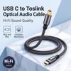 USB Type C To Optical SPDIF Toslink Audio Cable Braided Gold Plated 24Bit 96kHz Digital Stereo Adapter for Soundbar Speaker TVGood Product