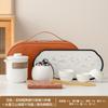 Coarse pottery big words and simple travel tea set Kung Fu tea set Kuaike cup business travel company commemoration