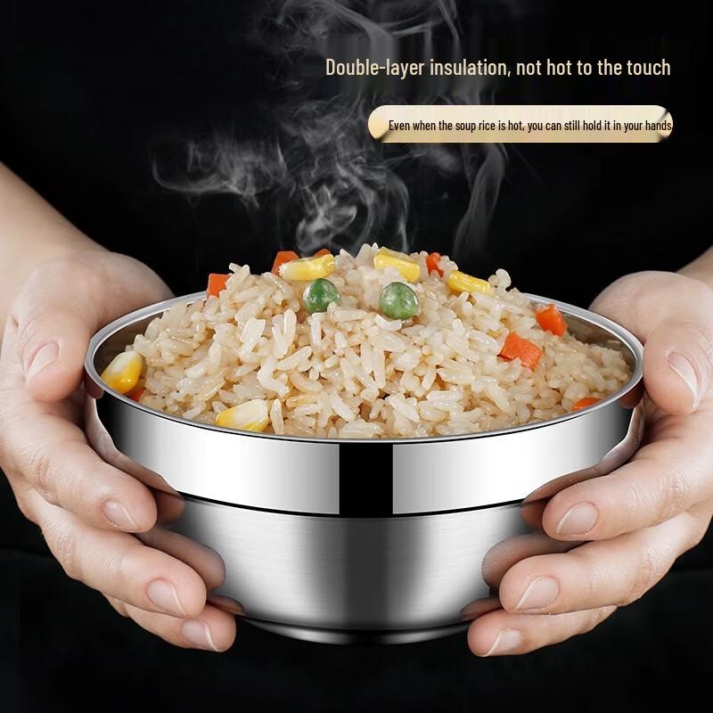 Jingqingfu 316 Stainless Steel Double-Layer Insulated Bowl
