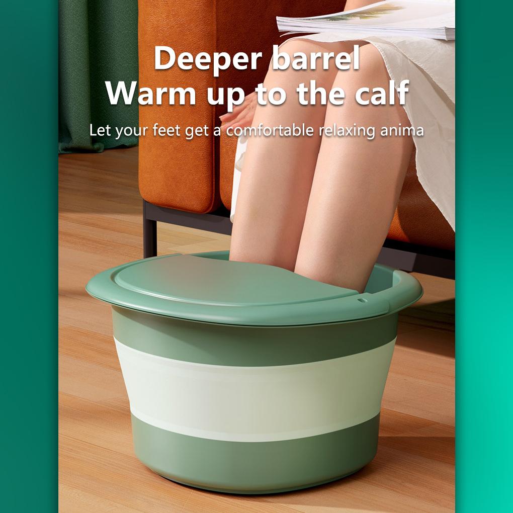 Складне Відро для Миття та Масажу Стоп, Щиколоток та Пальців Ніг, Великий Об'єм, Ванночка для Ног, Таз для Миття Ніг, Масажний Салон, Педикюр, Побутові Приналежності