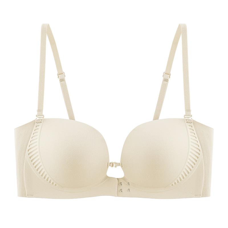 Summer liquid foundation front buckle tube top underwear women's small breasts gather, upper support, non-marking, non-slip, shoulder strap