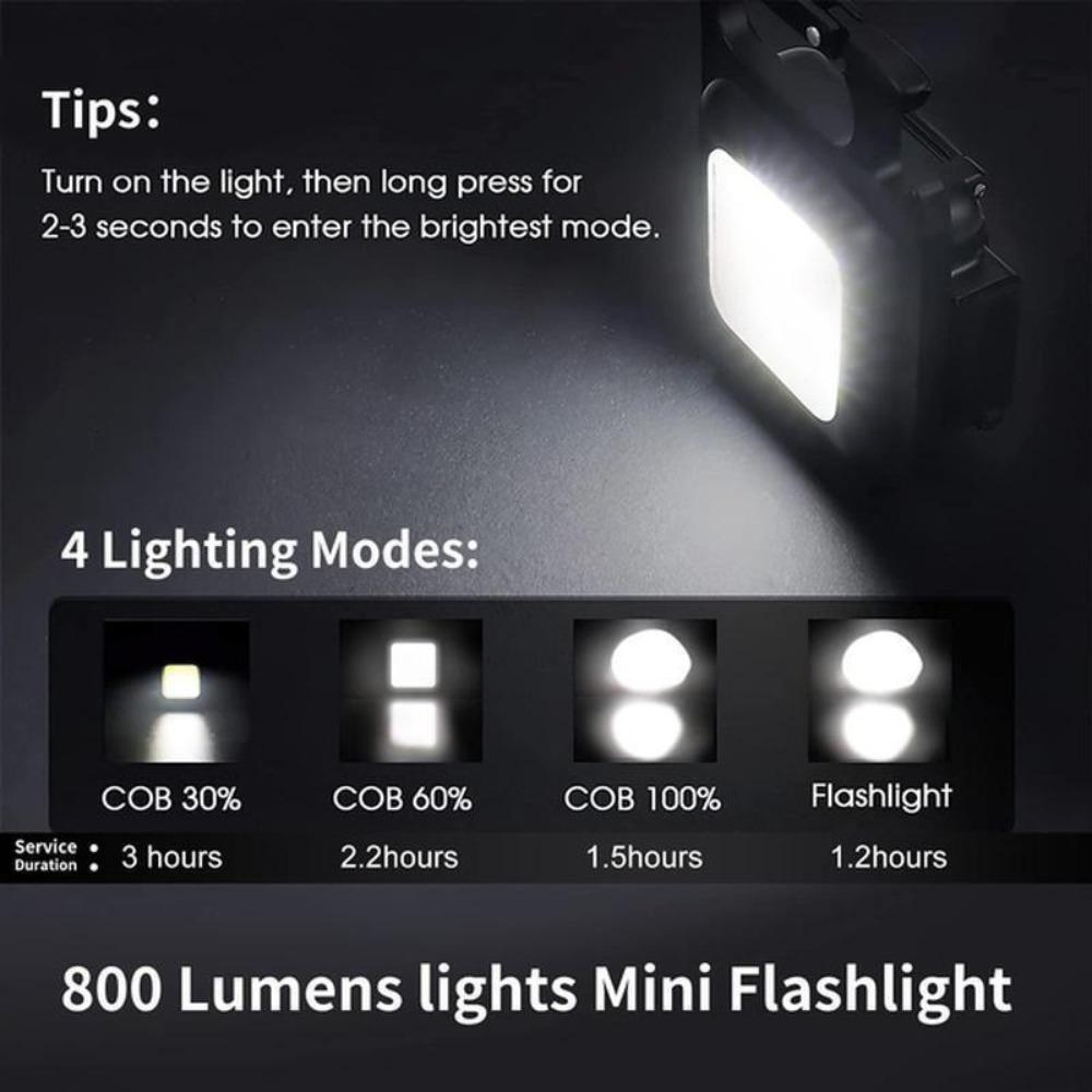 Mini LED Keychain Light Multifunction Portable USB Rechargeable Pocket Work Light with Corkscrew for Outdoor Camping Fishing Climbing