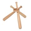 Wooden Mini Baseball Bat Stand and Circles Holder Tripod for Decor