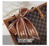 Women's 2022 Trendy Large Silk Scarf Shoulder Tote Bag