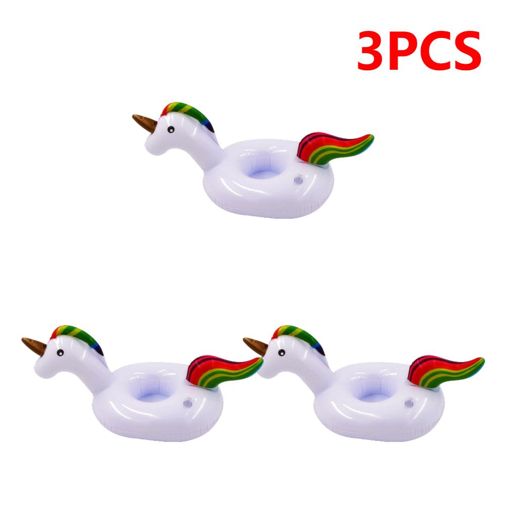 Nafukovací držák na pohár plovoucí nafukovací podtácky na nápoje z kokosového stromu Flamingo Unicorn držák na pití do bazénu plovák