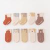 5 Pairs of Indoor Anti-Slip Socks for Newborns. Suitable for Newborns. Cartoon Pattern. Suitable for Both Boys and Girls.