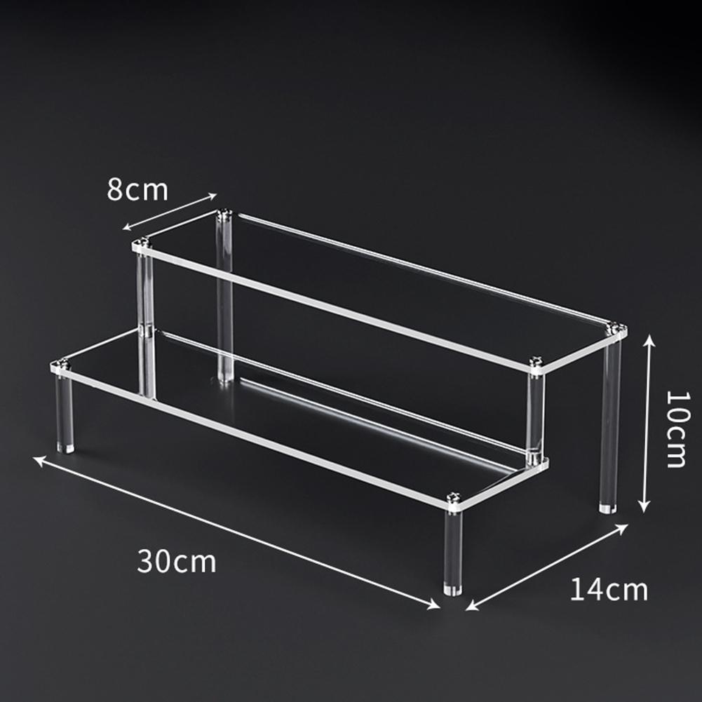 1-3 Layers Acrylic Display Stand Clear Display Riser Perfume Figurine Transparent Storage Rack Anime Figures Cupcake Shelf